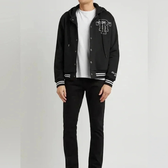 True Religion Logo Hooded Cotton Varsity Jacket. Size XL - Picture 4 of 11